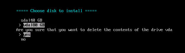 Disk selection