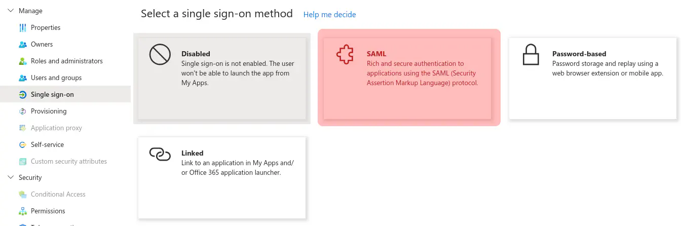 Entra Select SAML