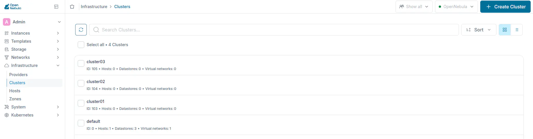 Sunstone Cluster tab