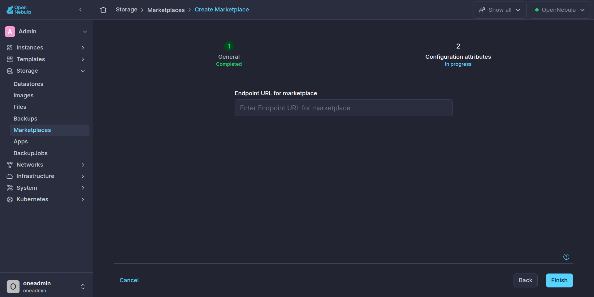 Marketplace create 2