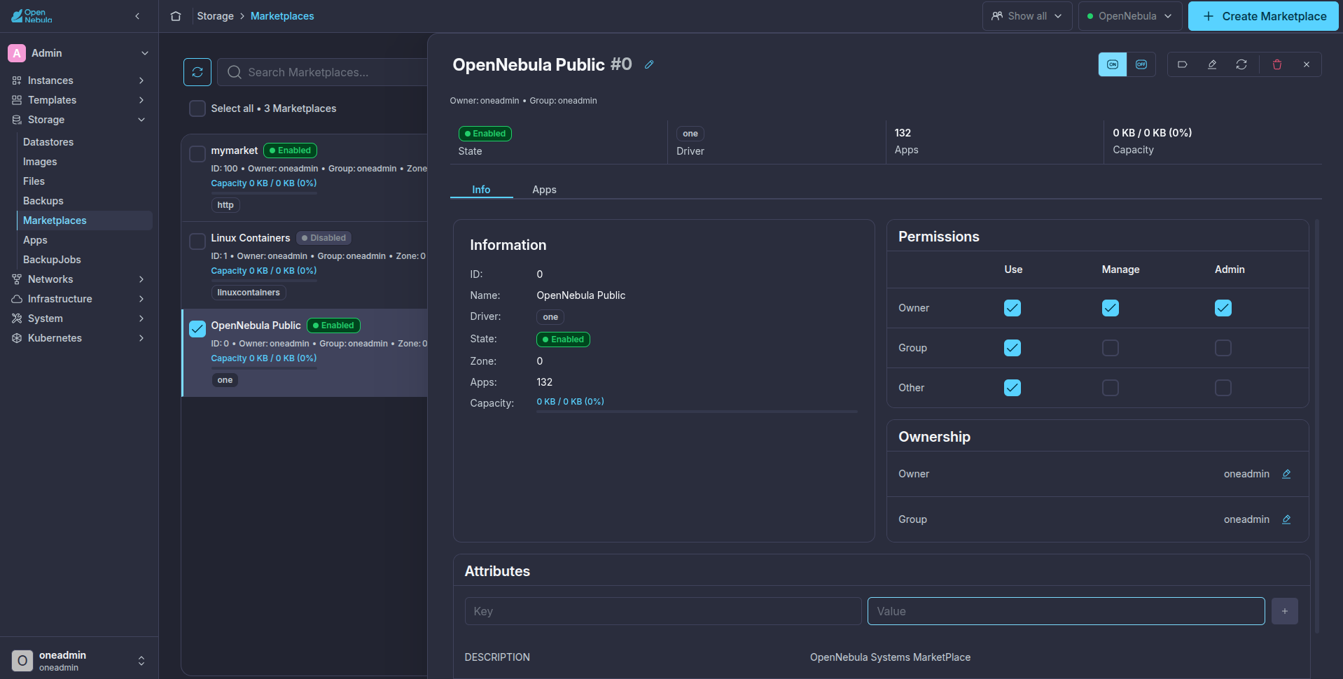 Marketplace info