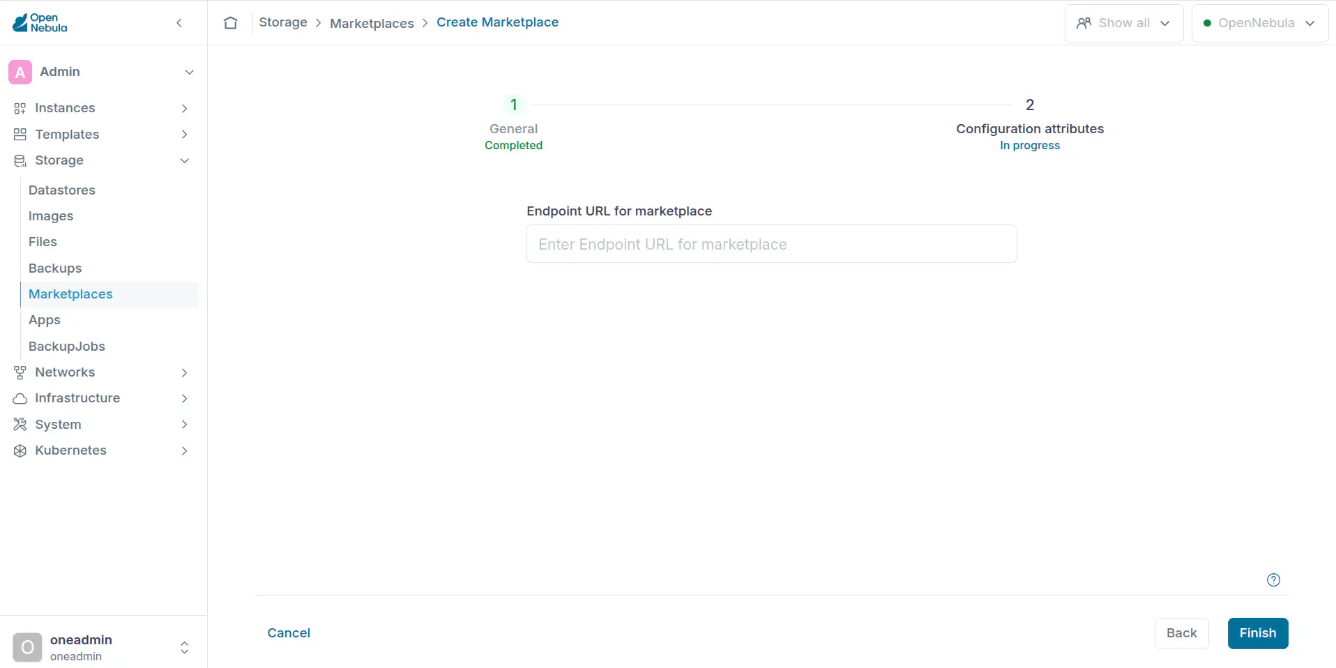 Marketplace create 2