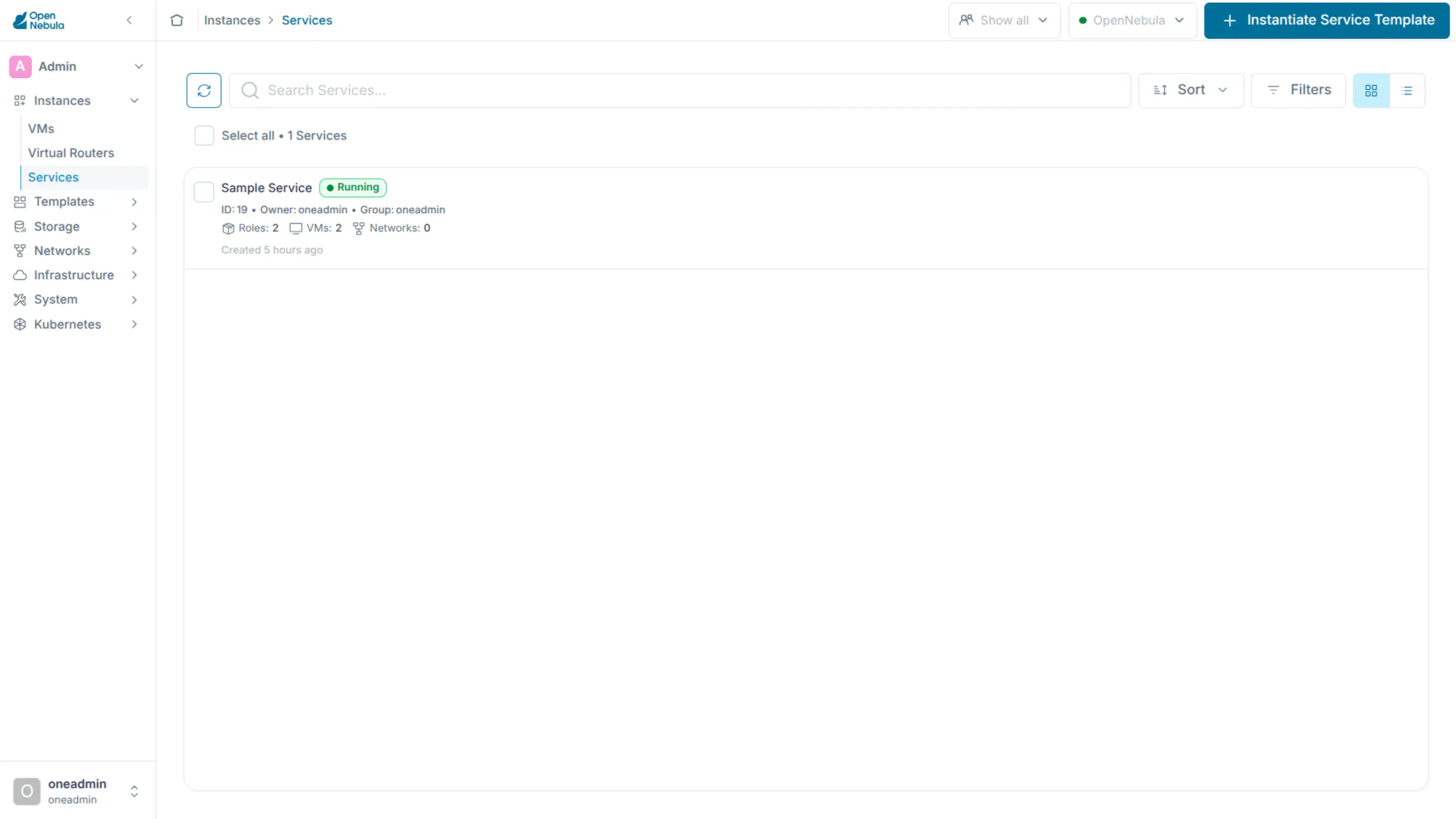 OneFlow Services Create