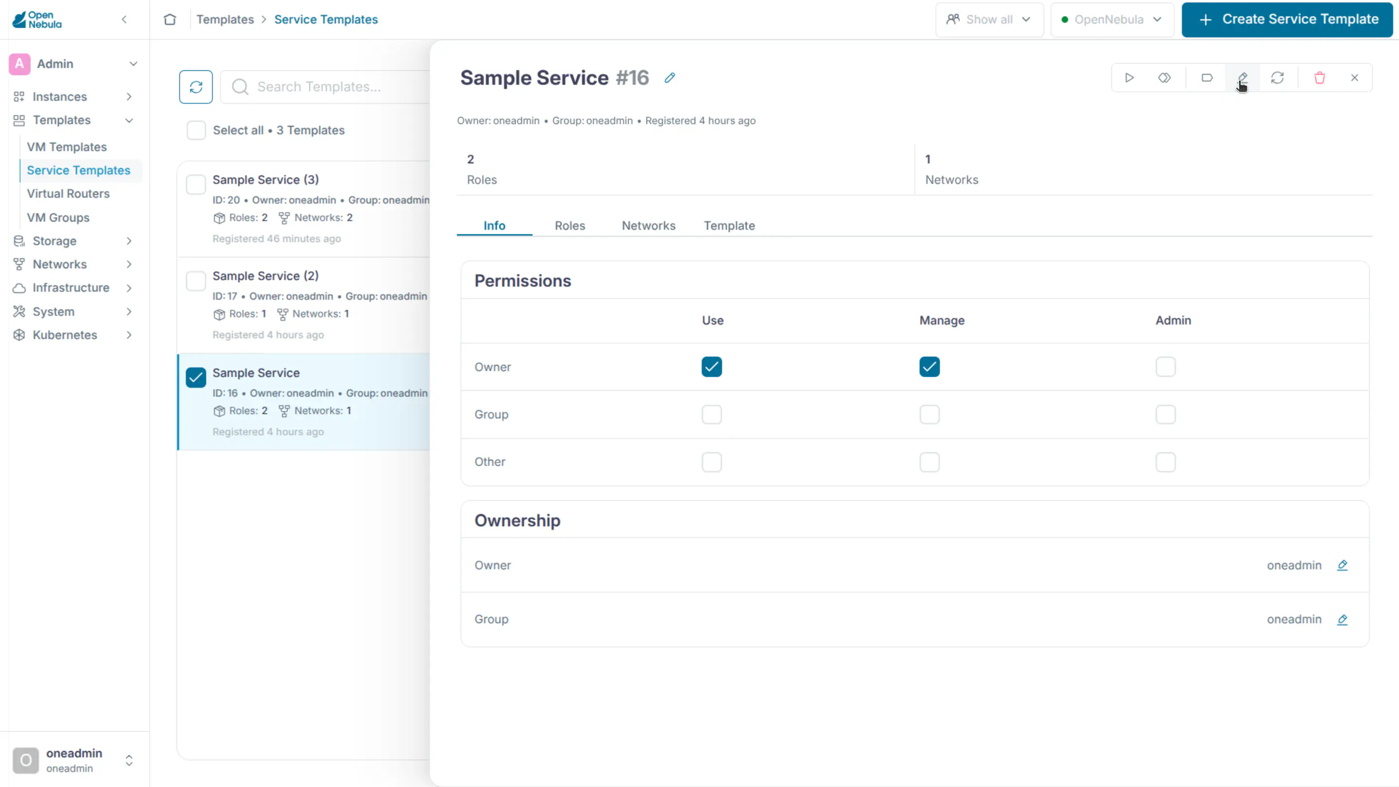 OneFlow templates update