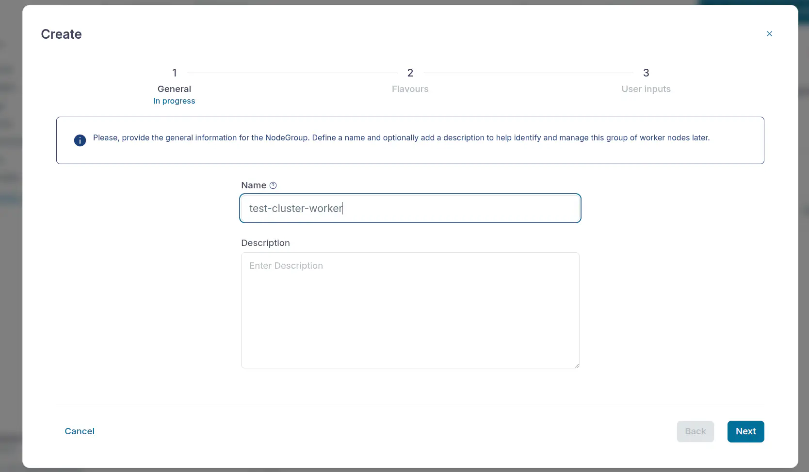 OneKS create K8s Cluster choose k8s version