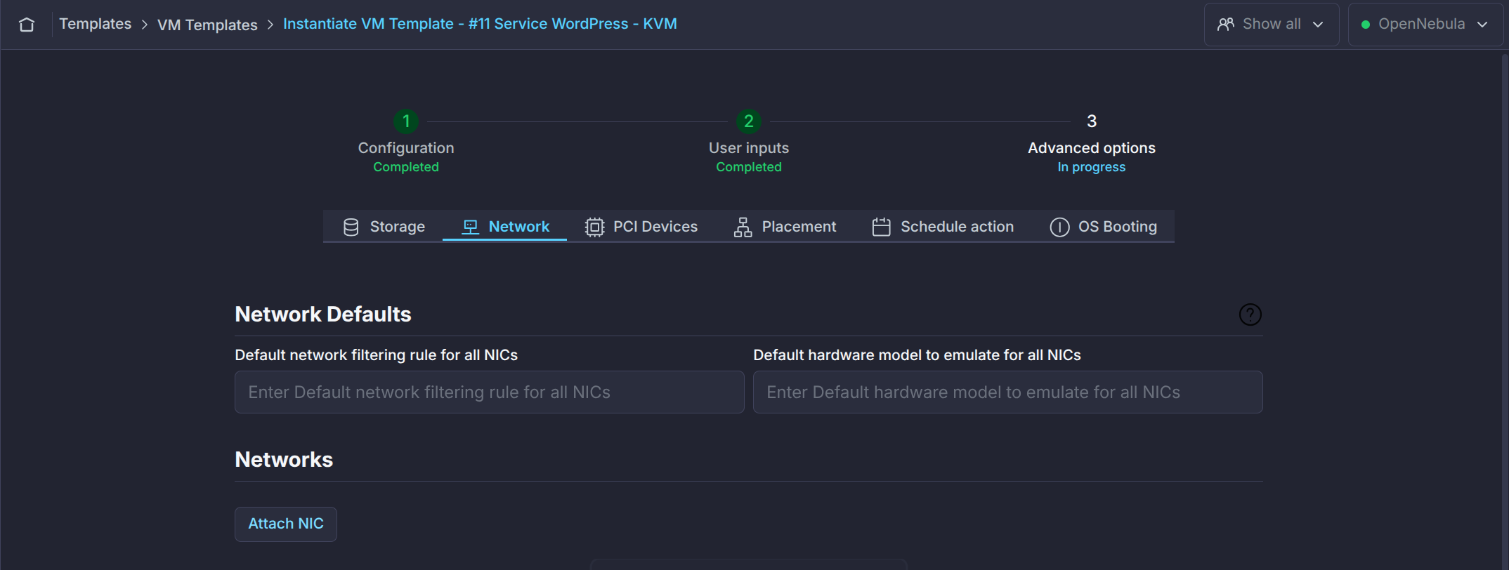 Sunstone VM Instantiate Wizard 4