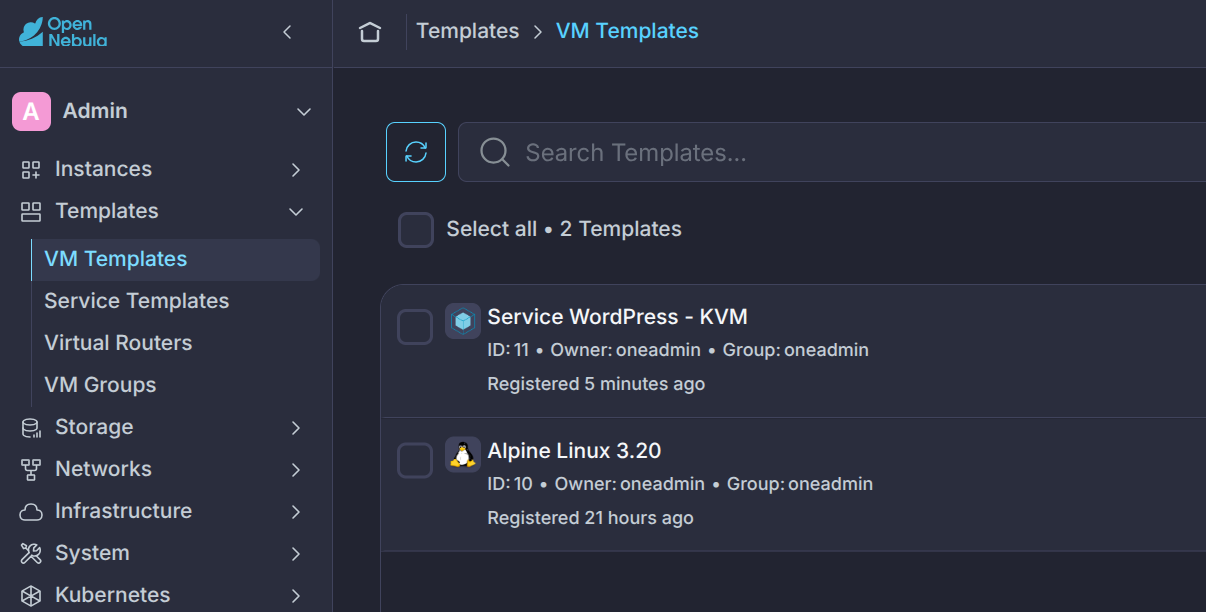 Sunstone VM Templates