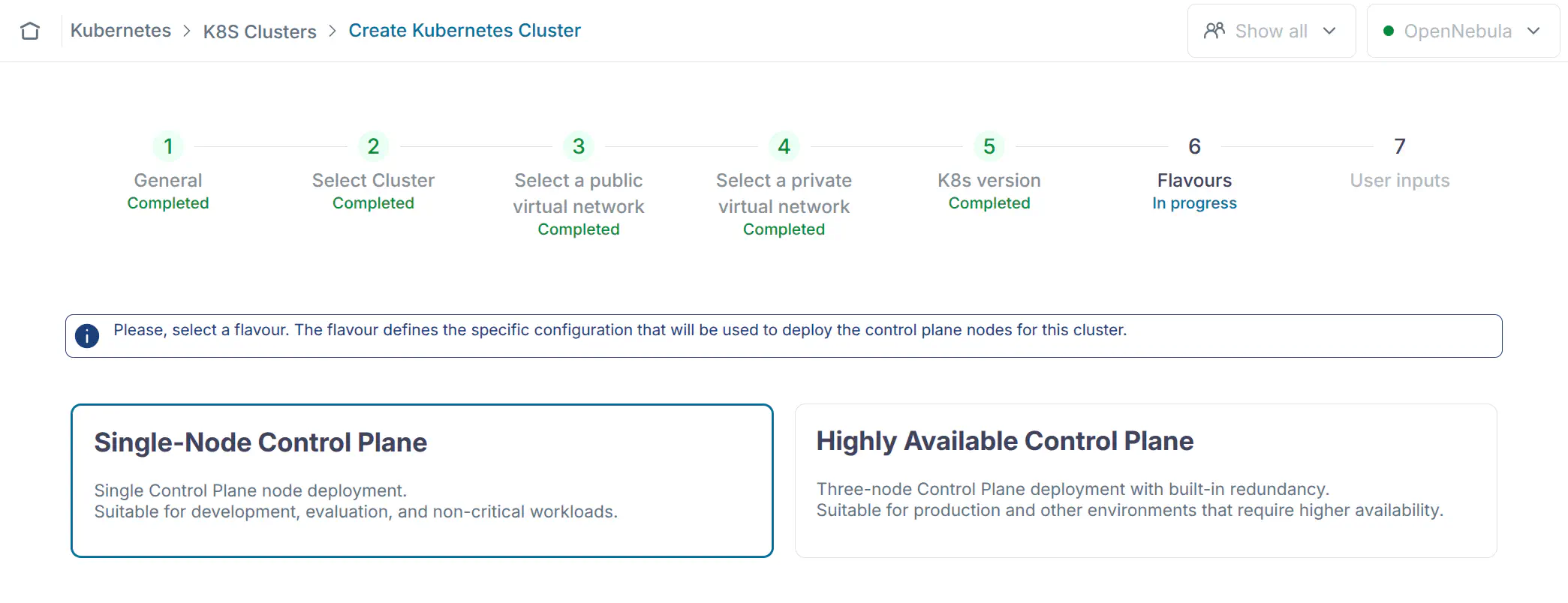 OneKS Quickstart create K8s cluster