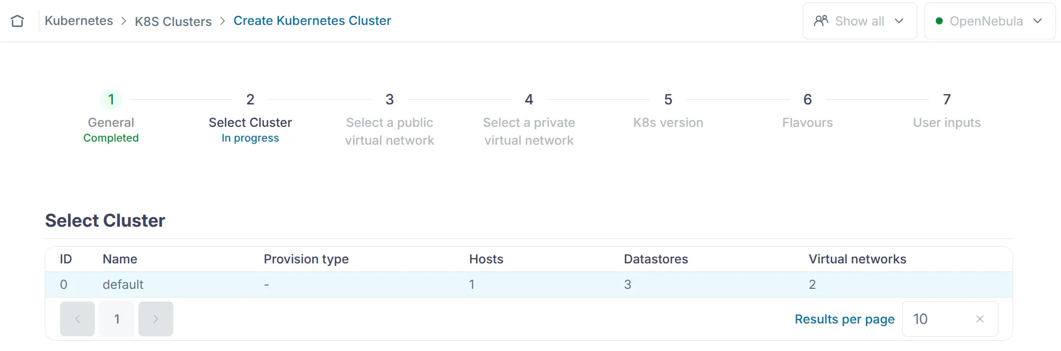 OneKS Quickstart create K8s cluster