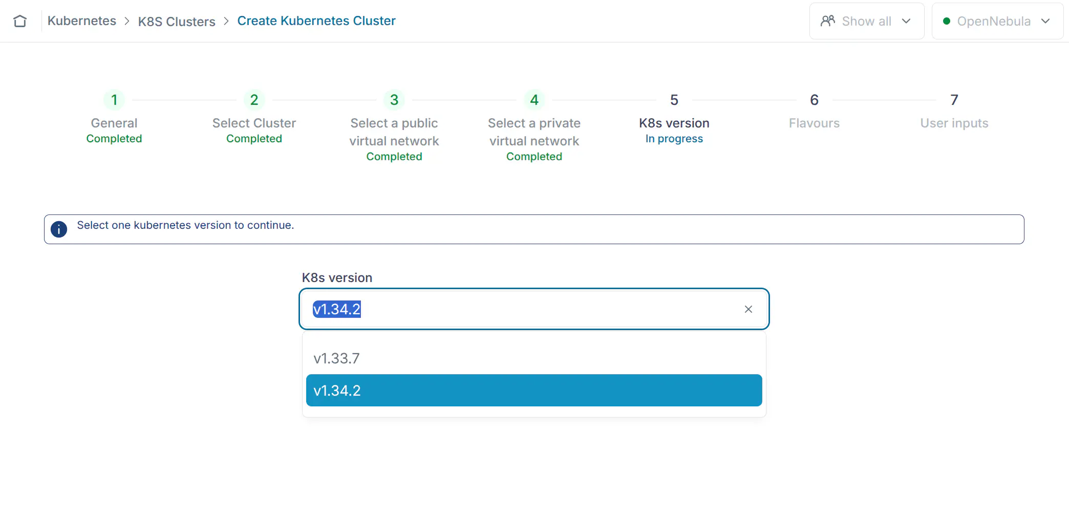 OneKS Quickstart create K8s cluster
