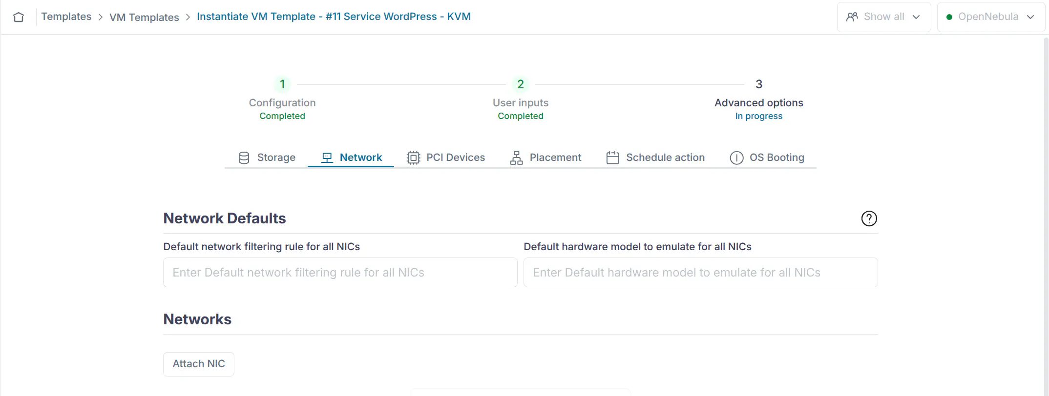 Sunstone VM Instantiate Wizard 4