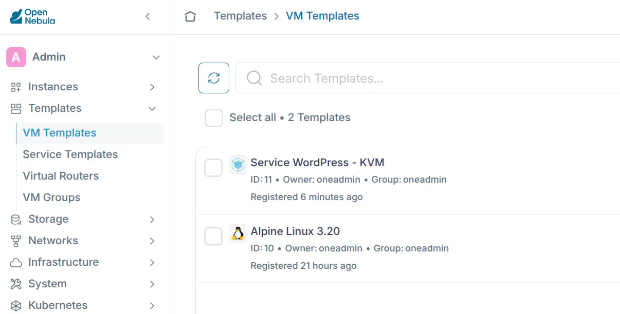 Sunstone VM Templates