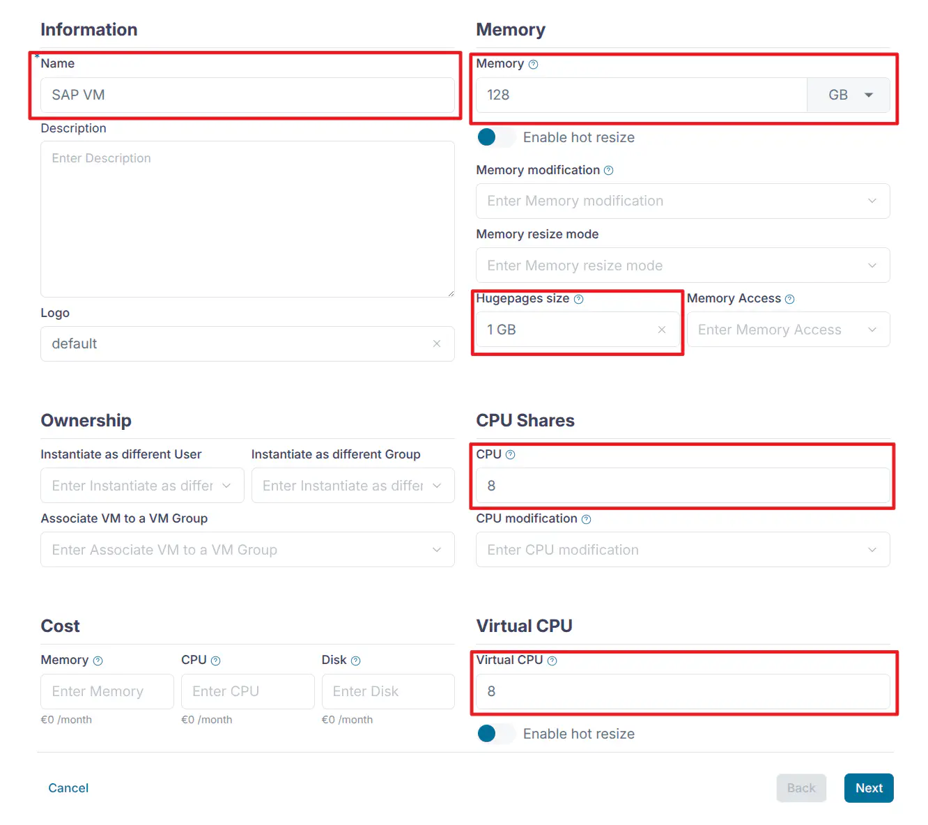 SAP General settings
