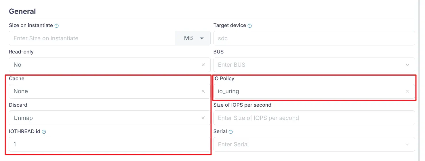 Image settings