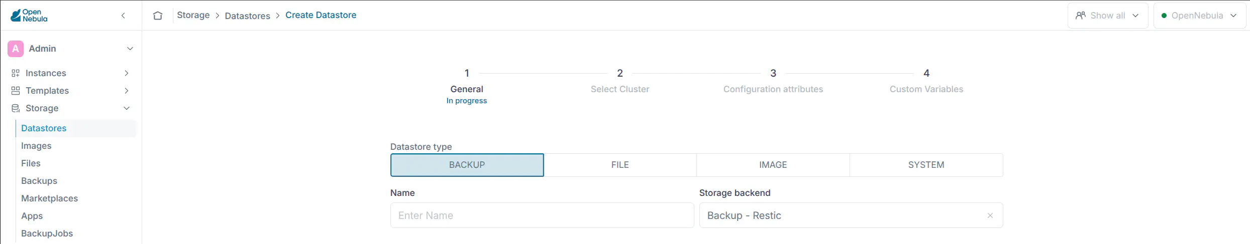 Create Restic Backup