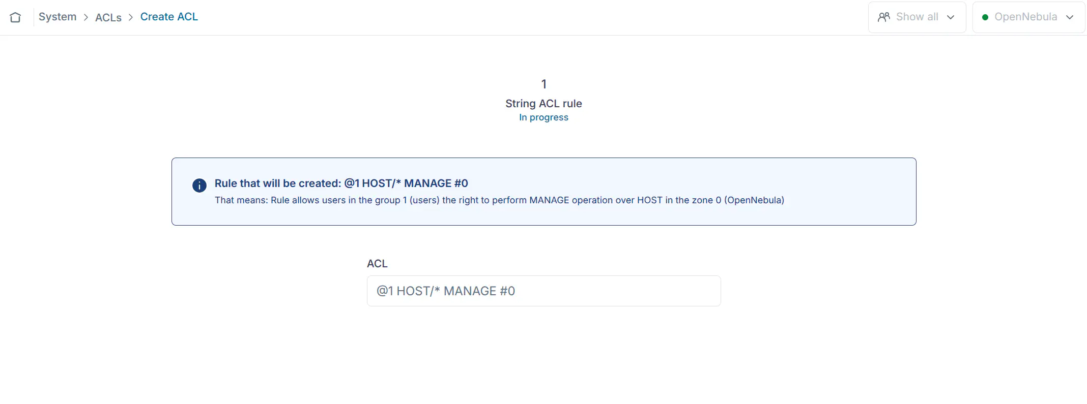 Sunstone ACL string validation