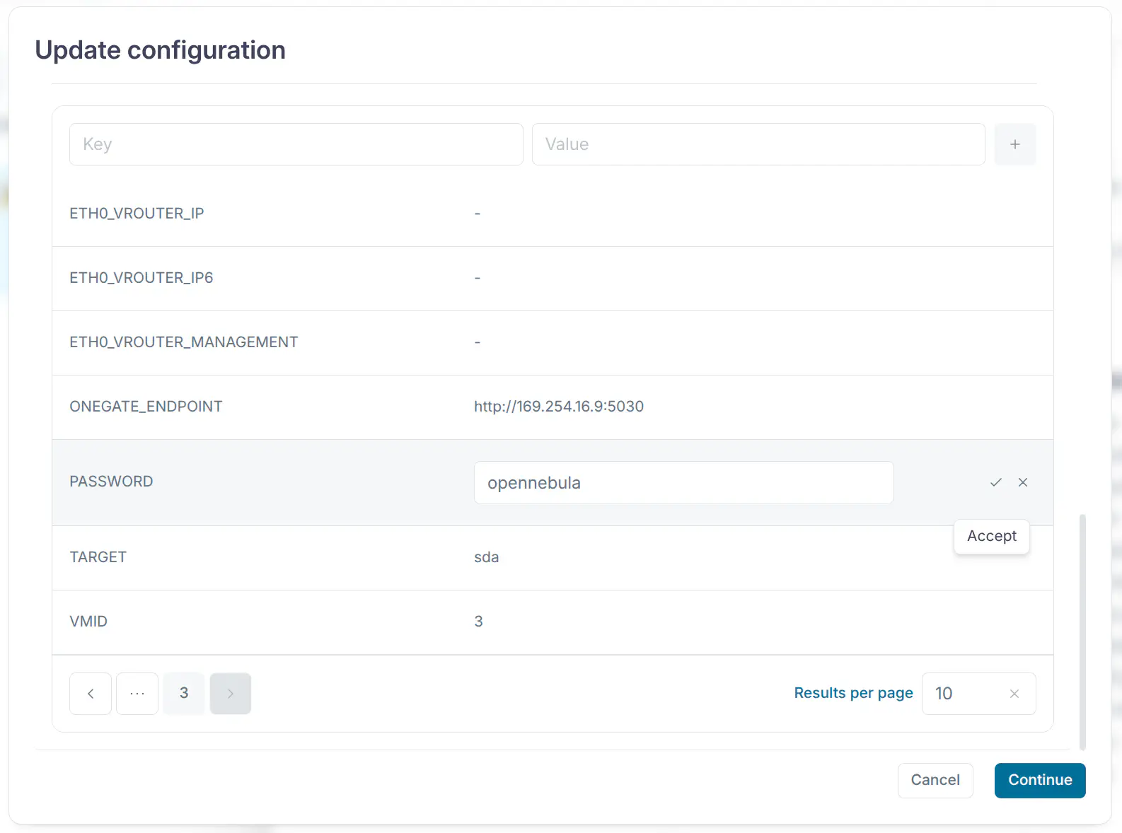 Update VM password