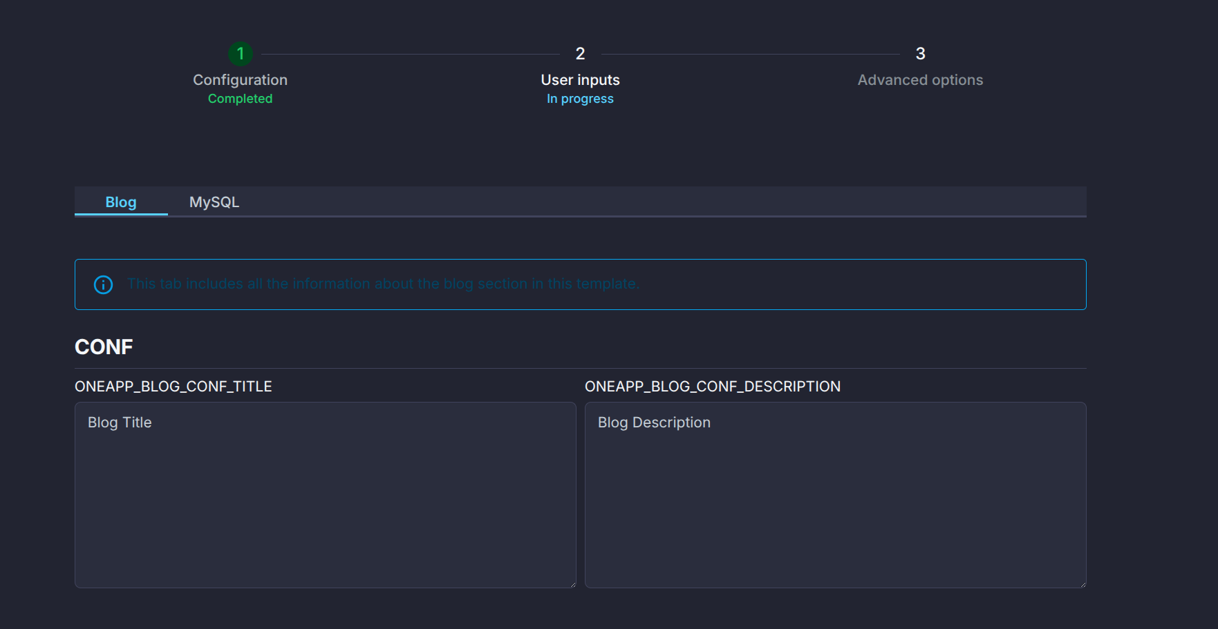 VM Template User Inputs Metadata