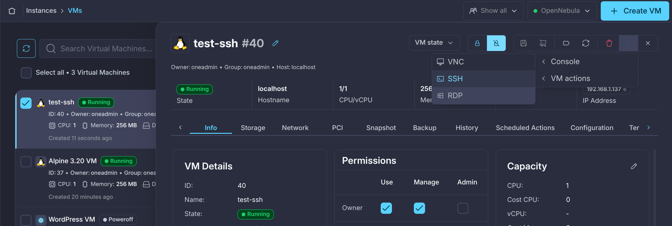 VM Instance SSH