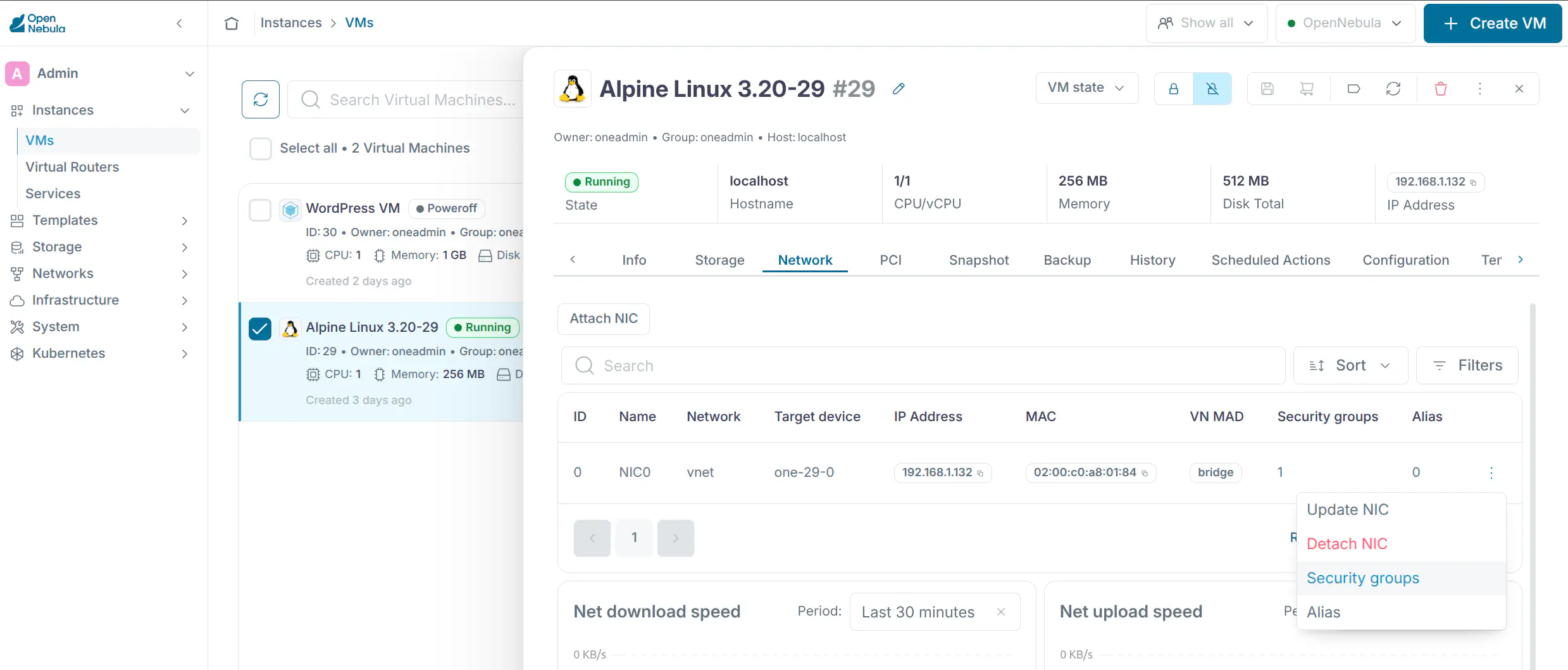VM Instance Security Groups