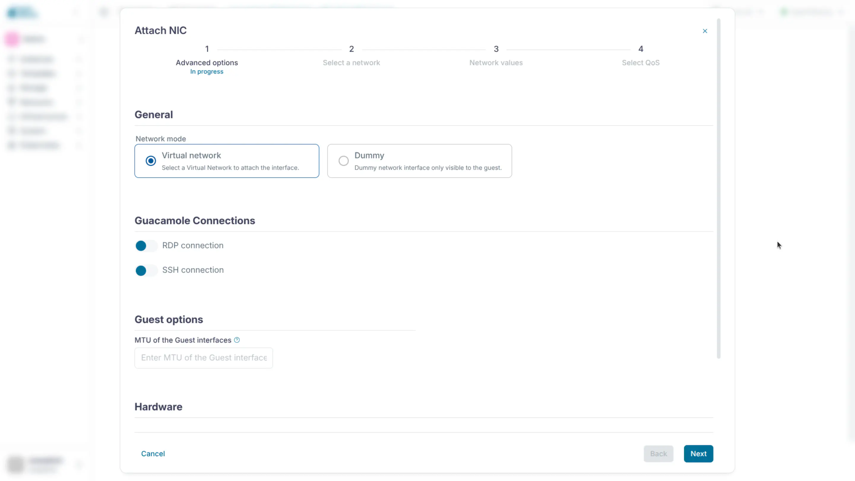 Sunstone network selection option
