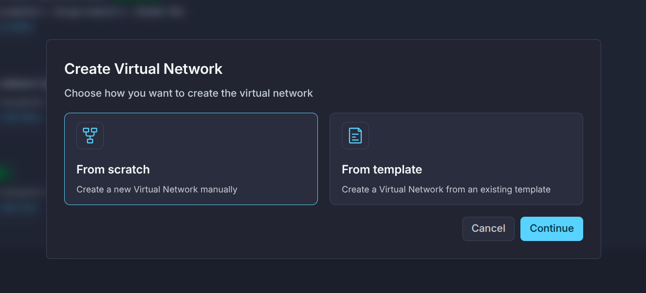 Sunstone Virtual Networks create