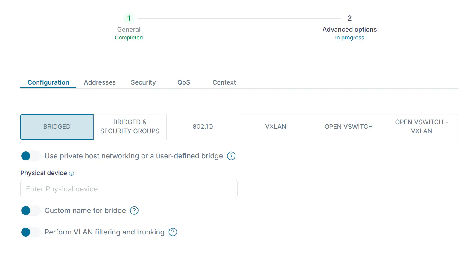 Sunstone Virtual Networks create advanced step