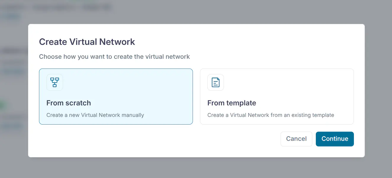 Sunstone Virtual Networks create